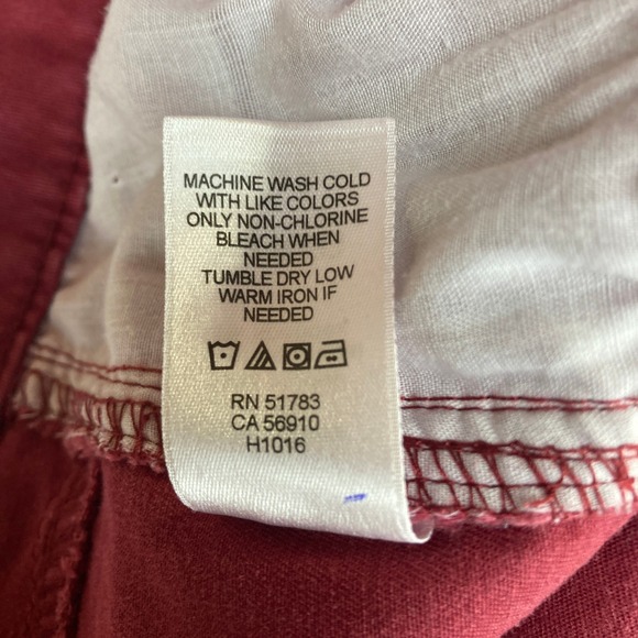 Maurices Women Burgundy Red Stretch Twill Straight Leg Pants Size 7/8‎ REG - Picture 14 of 15